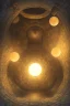 Placeholder: abstract, Moon like lamp in a dwarven mine underground, dungeon