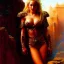 Placeholder: Drawing of beautiful face,'beautiful,Busty blonde Cammy',intense stare, ancient skintight armor, balanciaga fashion clothe painting by gaston bussiere, greg rutkowski, yoji shinkawa, yoshitaka amano, tsutomu nihei, donato giancola, tim hildebrandt, Oil on canvas, cinematic composition, extreme detail,fit full head inside picture,16k