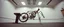 Placeholder: pinhole cam, airbrush and pen weird geometry sacred, airbrush 3d rendering, integrated_multimodal_description: [Shot 1] A five-second cinematic single take in a clean industrial presentation hall. A bizarre mechanically plausible bicycle machine stands beside a presentation podium, designed to look like a giant mechanical praying mantis. Two large bicycle wheels form its main body and four thin articulated mechanical legs support it. Two long folded mechanical front arms resemble mantis forelegs