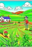 Placeholder: hand painted smart farming cartoon poster