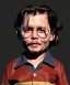 Placeholder: Johnny Depp toddler, full body, shoe, car, dramatic lighting, hyper realistic