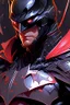 Placeholder: a close up of a person wearing a batman costume, batman mecha, black and reddish color armor, masayoshi suto and artgerm, heise-lian yan fang, by Ross Tran, cyberpunk batman, artgerm and ben lo and mucha, ross tran and bayard wu, ornate gothic armor, by Ye Xin