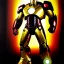 Placeholder: fullbody portrait in oil on canvas of ironman with Golden Hulkbuster armor, intense stare, masterpiece, realistic, intricate detail, sci-fi fantasy style, volumetric lighting, particles, highly detailed ,cinematic , deep colours, 8k, by Kaare Andrews and caravaggio and simon Bisley.