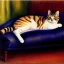 Placeholder: portrait of a Cat sleeping in a sofa,by Pierre-Auguste Renoir, no frame, no signature,cinematic composition, extreme detail,fit full body inside picture,8k