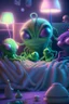 Placeholder: Alien slumber party , HD, octane render, 8k resolution