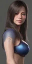 Placeholder: portrait busty and face, kristin kreuk, chun li clothes