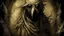 Placeholder: CREATE AN IMAGE based on the work of Brian Froud, creative, detailed brush stroke, minimal spalsh, vintage sepia, film effect, splitlight effect, profesional photography, hard shadows, high contrast