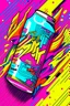 Placeholder: 90s Energy Drink Poster background.