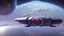 Placeholder: circular, tube, space station over a planet, photorealism