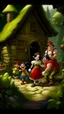 Placeholder: Snow White soon learns that the cottage is the home of seven dwarfs named Doc, Gr,who work in a nearby mine. Returning home, they are alarmed to find their cottage clean and suspect that an intruder has invaded their home