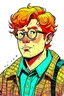 Placeholder: ginger plump teen nerd boy by gabriel picolo, 80's