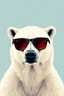 Placeholder: polar bear with sunglasses in the style of warhol