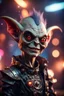 Placeholder: the most effective war paint, portrait of ultimate transcendent happy chat gremlin vampire alien bipolar chieftain punk frown with spotlights, in front of space portal dimensional glittering device, bokeh like f/0.8, tilt-shift lens 8k, high detail, smooth render, down-light, unreal engine, prize winning