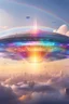 Placeholder: ufo rainbow, cité cristal très futuriste ultra moderne, ufos fleet, intergalactic,