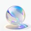 Placeholder: 3d holographic marble shape isolated on infinite white background, glow, glass effect, 4k. sober. fintech