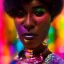 Placeholder: older man, fourty years old, masterpiece, best quality, family of three, ebony skinned, sparkling eyes, fluorescent skin, colorful makeup, afro, highly detailed body, afrofuturism, scifi, sun light, 4K, RAW, depth of field, high contrast, realistic details, 24mm