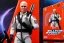 Placeholder: Mike Pence G.I. Joe toy Doll With a gun and Space force uniform inside blister packaging hanging on a Wallrack in toystore, fluorescent, wide angle shot whole body, black boots, Thumbs up, pricetag, Jetpack,fullsize