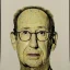 Placeholder: portrait of Jerry Saltz created from billions of exploding stars