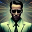 Placeholder: A beautiful portrait of man neo in the matrix, high key lighting, volumetric light high details psychedelic background, stars, numbers