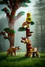 Placeholder: lego tree forest animals children