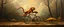 Placeholder: master oil painting by Rembrandt, cat octopus orc fish salamander running marathon with a bike