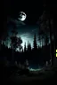 Placeholder: forest with moon in the sky, naughty dog style, dark style