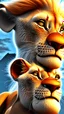 Placeholder: Cyborg Lion King,ت in-depth details, 3D