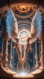 Placeholder: airbrush, pen outline, sacred geometry, Harut and Marut are a pair of angels hanging upside down inside the well. They are said to tempt humans by teaching them the arts of sorcery, bokeh like f/0.8, tilt-shift lens 8k, high detail, smooth render, down-light, unreal engine, prize winning