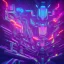 Placeholder: /style:abstractart symmetry, neon synthwave, grunge, post apocalypse,