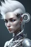 Placeholder: cyborg, white hair, sexy, perfect, real, dream