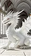 Placeholder: Specially Masterpiece fluffy adorable baby white dragon,run around the Palace