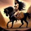 Placeholder: ultra detailed portrait of beautiful Dejah Thoris Riding a Black Horse and wearing a bikini plate armor, extremely detailed digital painting, in the style of Ken Kelly and A.J. Manzanedo and FRANK FRAZETTA and Simon Bisley and Ashley wood and Alex Horley, mystical colors, rim light, beautiful lighting, 8 k, stunning scene, raytracing