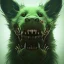 Placeholder: Dog, monster, green, horror, teeth, gore, blood, masterpiece, expert, 8K, hyperrealism, sharp focus, cinematic lighting