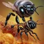 Placeholder: Grandma and Grandpa are healthy in a planet of honey stingless bee, realistic