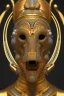 Placeholder: black male African Egyptian alien, cracks in the voodoo head, wicked, eyes, crown, Elephant, 8k, finely detailed, photo realistic, tiger turquoise skull head gold dragon space alien snow skeleton gold gorilla silver crown silver eyes