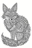 Placeholder: COLORING DRAW OF A FOX IN CARTOON STYLE, DETAILS , THICK LINES