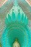 Placeholder: a turquoise cathedral in a vertical Nautilus shell by artist "Dorian Haqmoun"