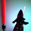 Placeholder: darth shiba inu with a red light saber