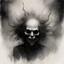 Placeholder: "If you're scared of everything, you'll raise hell", art from beyond, phobiacore, creepy, smooth digital illustration, complex contrast, dynamic composition, by Stephen Gammell