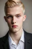 Placeholder: young blonde pretty male formal portrait