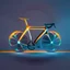 Placeholder: minimalistic bicycle digital art. Futuristic, energetic.