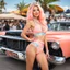 Placeholder: rincess peach bikini as car show girl