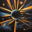 Placeholder: oil painting of space stars and bright stage lights, dark