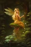 Placeholder: Fairy Princess, long blonde hair,long golden hair, Fairy crown ,fairy, fairy wings, flower crown,mushroom,sparkle,,Lilly of the valleys