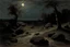 Placeholder: Night, rocks, trees, begginer's landscape, friedrich eckenfelder, and willem maris impressionism paintings