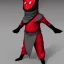 Placeholder: Chat, Modélisme trois dimensions, anthropomorphique, habillé comme un ninja, tenue très détaillée, argent, rouge sang, réalisme