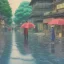 Placeholder: beauitful rainy street glowing