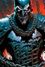 Placeholder: a close up of a person holding chains, the batman who laughs, jason fabok. greg staples, arkham city, gabriele dell'otto, joker wearing vader's armor suit, by Ryan Stegman, joker wearing vader's armor, david tennant as spawn, as illustrated in top cow comics, grotesque joker, venomized, jason fabok