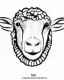 Placeholder: I want a goat head in vector black and white white background