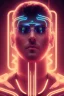 Placeholder: cyberpunk, head, men, portrai, tron